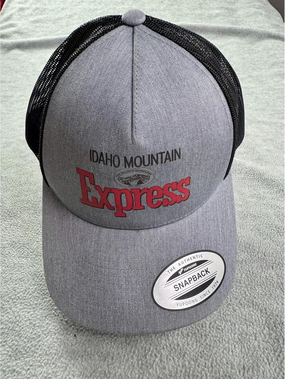 idaho mountain express trucker‎ hat yupoon snapback gray black mesh